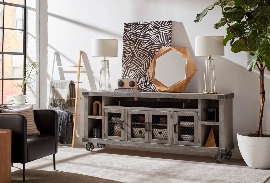 Industrial - 85" Console & Hutch