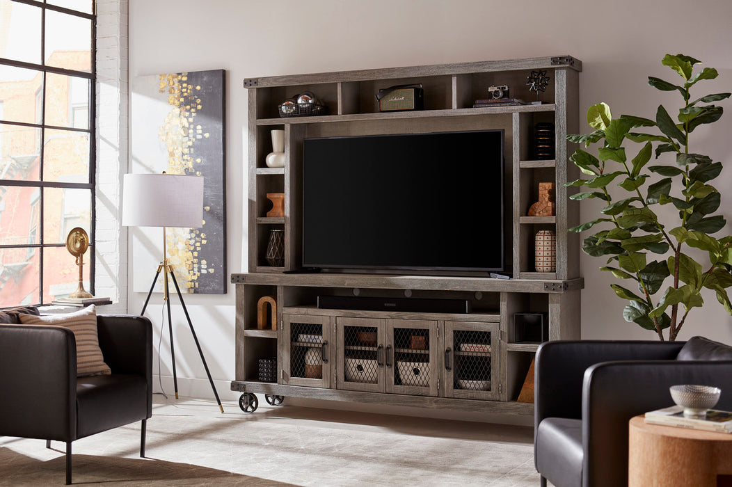 Industrial - 85" Console & Hutch