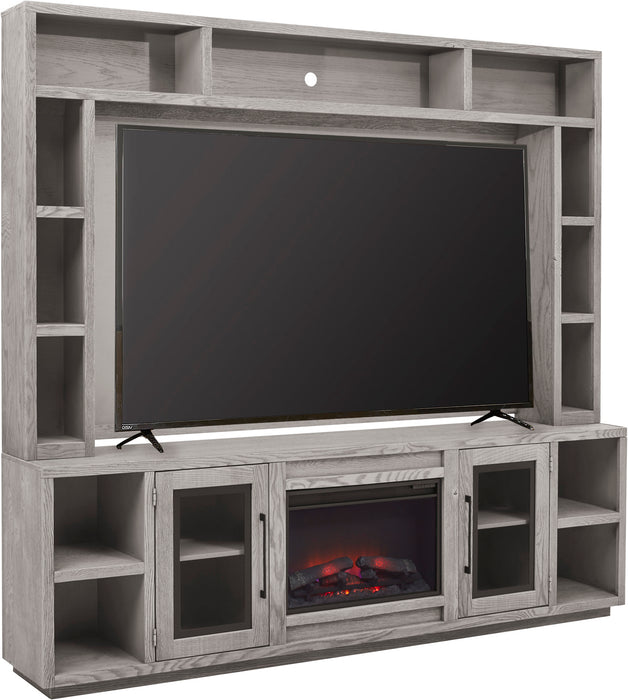 Paige - 97" Fireplace Console & Hutch