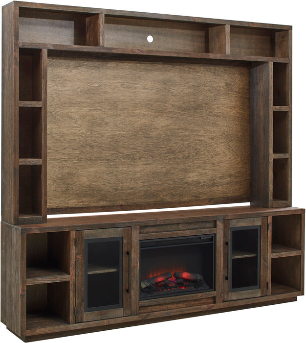 Paige - 97" Fireplace Console & Hutch