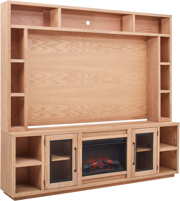 Paige - 97" Fireplace Console & Hutch