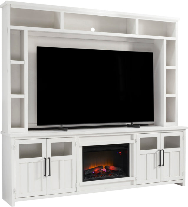 Finnegan - 98" Fireplace Console & Hutch