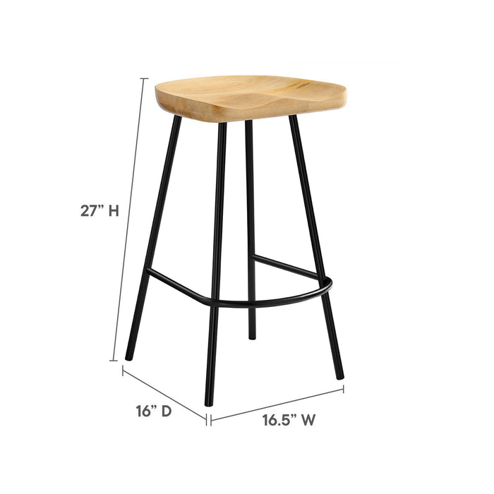 Concord Backless Wood Counter Stools Set of 2 by Modway