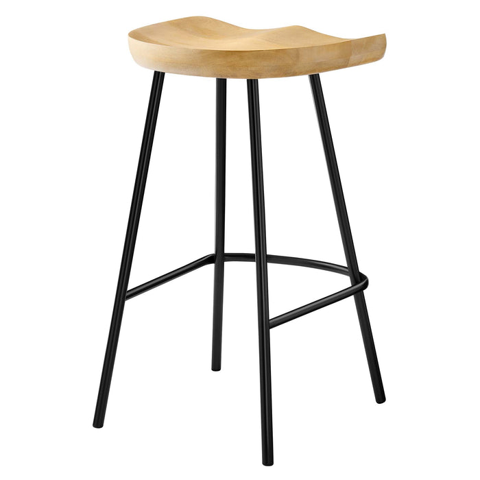 Concord Backless Wood Counter Stools Set of 2 by Modway