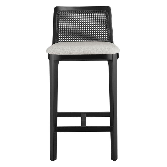 Monarch Wood and Rattan Counter Stool by Modway