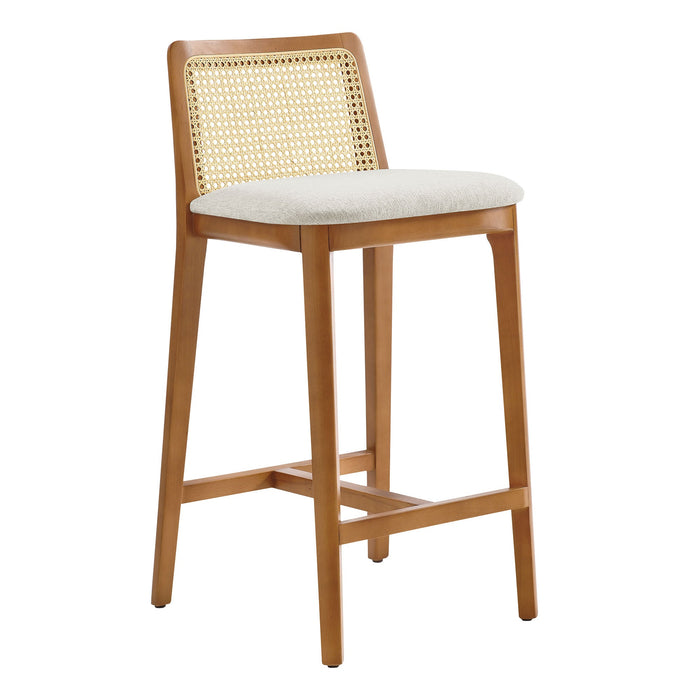 Monarch Wood and Rattan Counter Stool by Modway