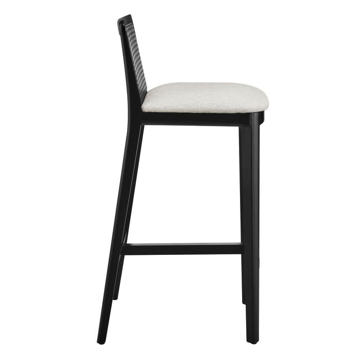 Monarch Wood and Rattan Bar Stool by Modway