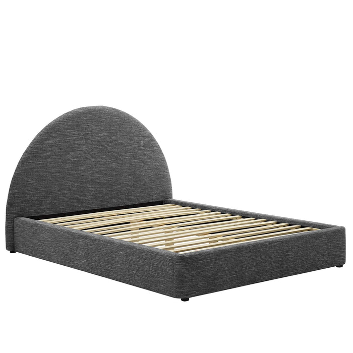 Resort Upholstered Fabric Arched Round Full Platform Bed by Modway