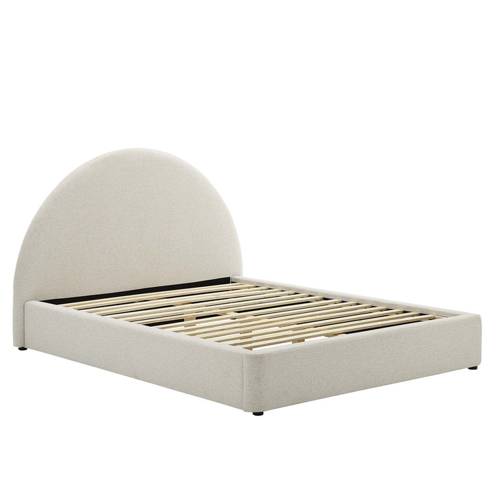 Resort Upholstered Fabric Arched Round Queen Platform Bed by Modway