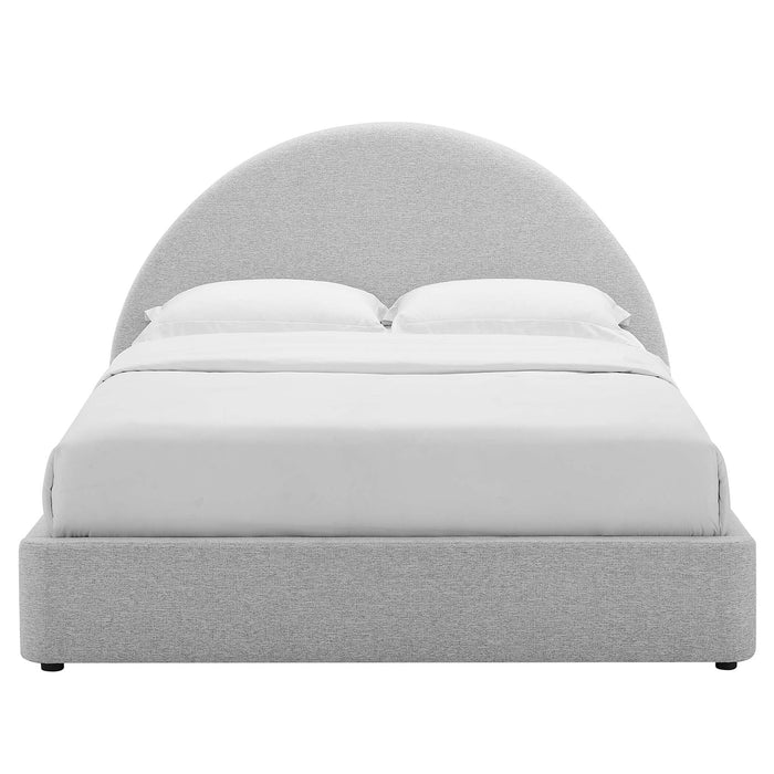 Resort Upholstered Fabric Arched Round King Platform Bed by Modway