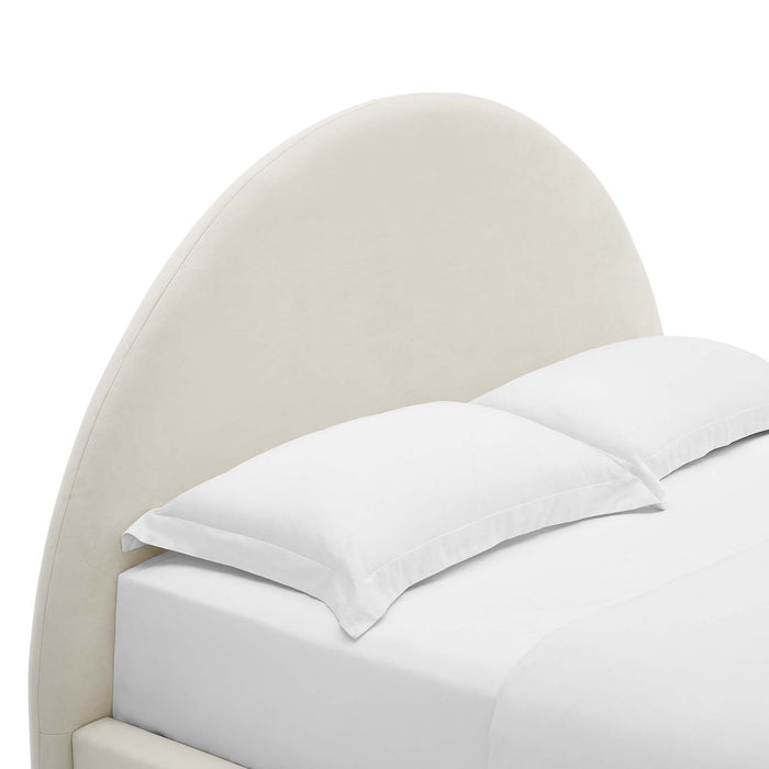 Resort Performance Velvet Arched Round King Platform Bed by Modway