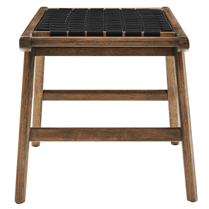 Saoirse 47" Faux Leather Wood Bench by Modway