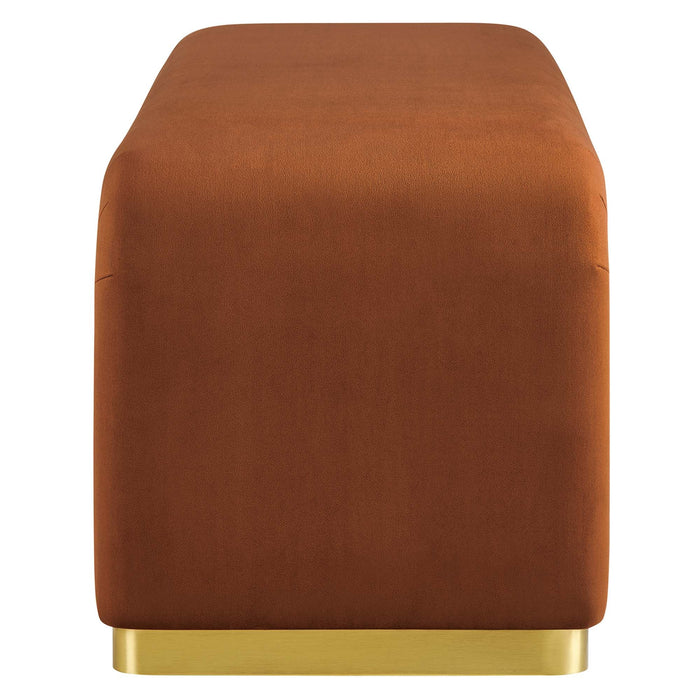 Koda Performance Velvet Waterfall Long Bench by Modway