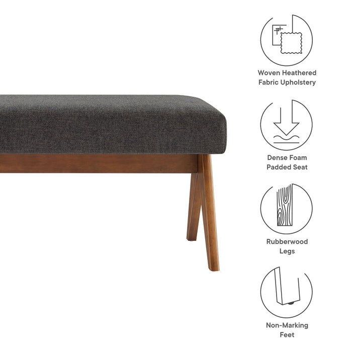 Lyra 47" Fabric Upholstered Bench by Modway