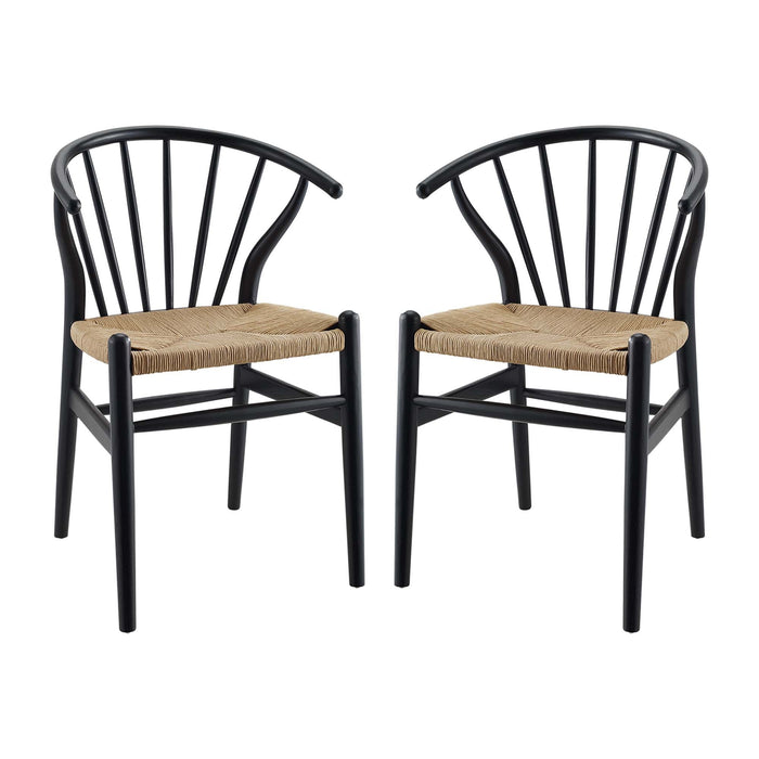 Flourish Spindle Wood Dining Side Chair Set of 2 by Modway