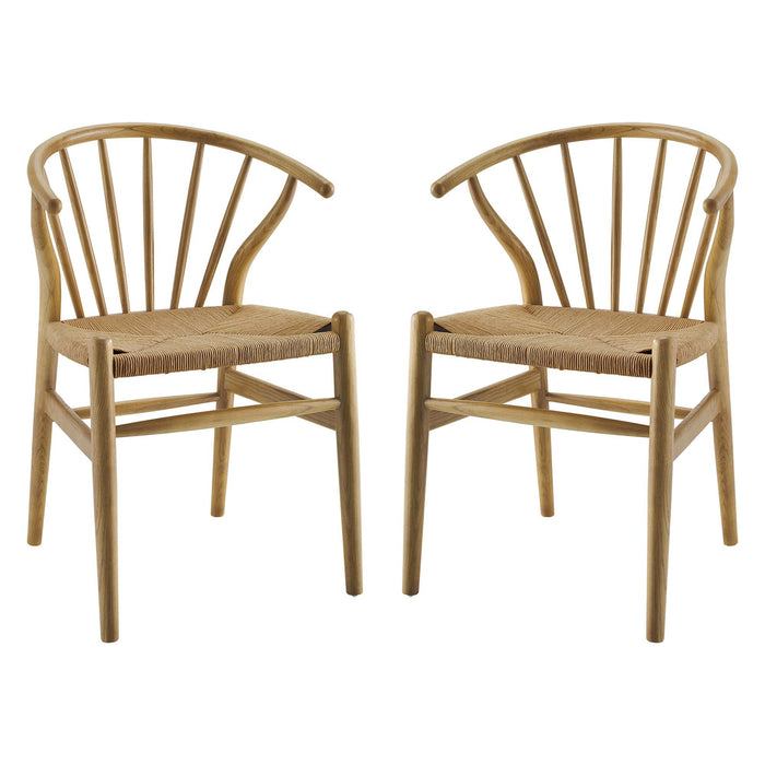 Flourish Spindle Wood Dining Side Chair Set of 2 by Modway