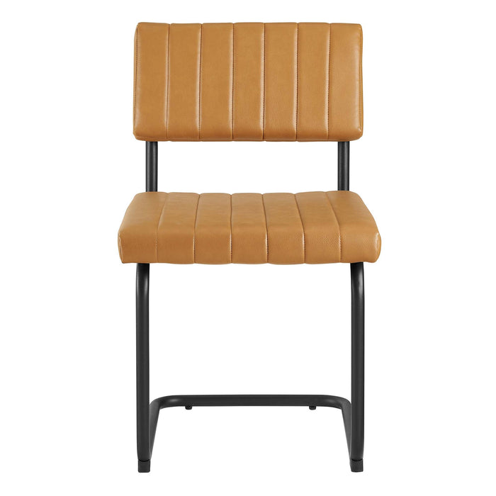 Parity Vegan Leather Dining Side Chairs Set of 2 by Modway