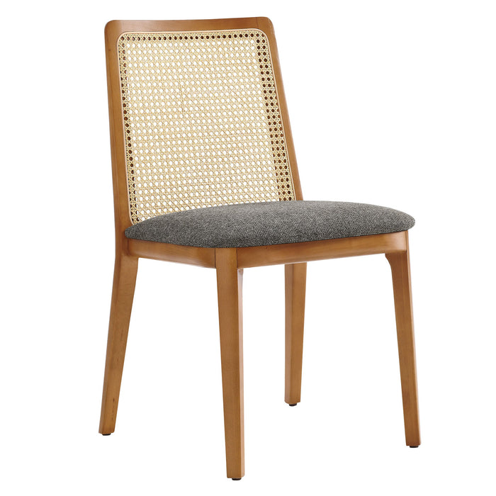 Monarch Wood and Rattan Dining Side Chair by Modway