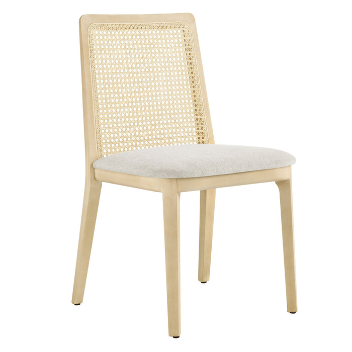 Monarch Wood and Rattan Dining Side Chair by Modway