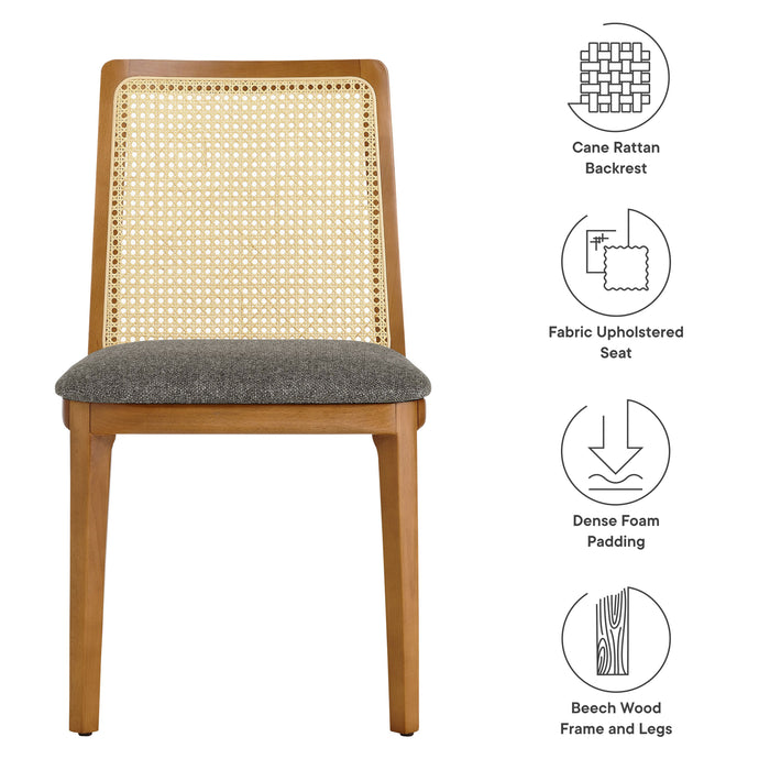 Monarch Wood and Rattan Dining Side Chair by Modway