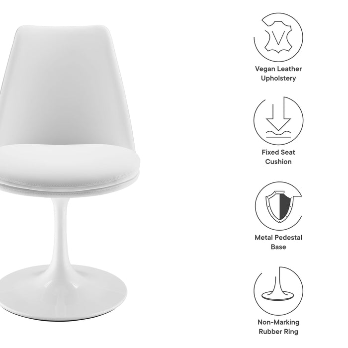 Lippa Vegan Leather Swivel Dining Chair by Modway