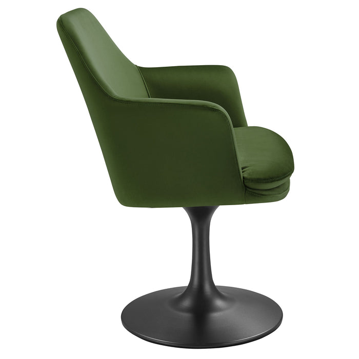 Lippa Performance Velvet Swivel Dining Armchair by Modway