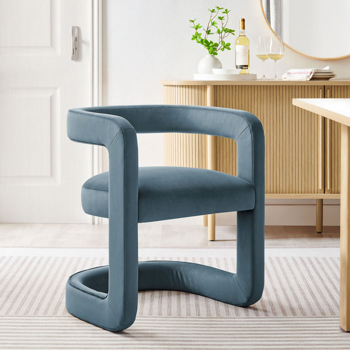 Winslow Barrel Performance Velvet Dining Chair  by Modway