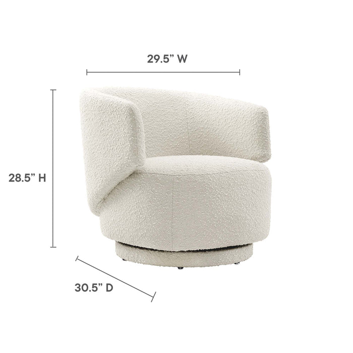 Celestia Boucle Fabric Swivel Chair by Modway