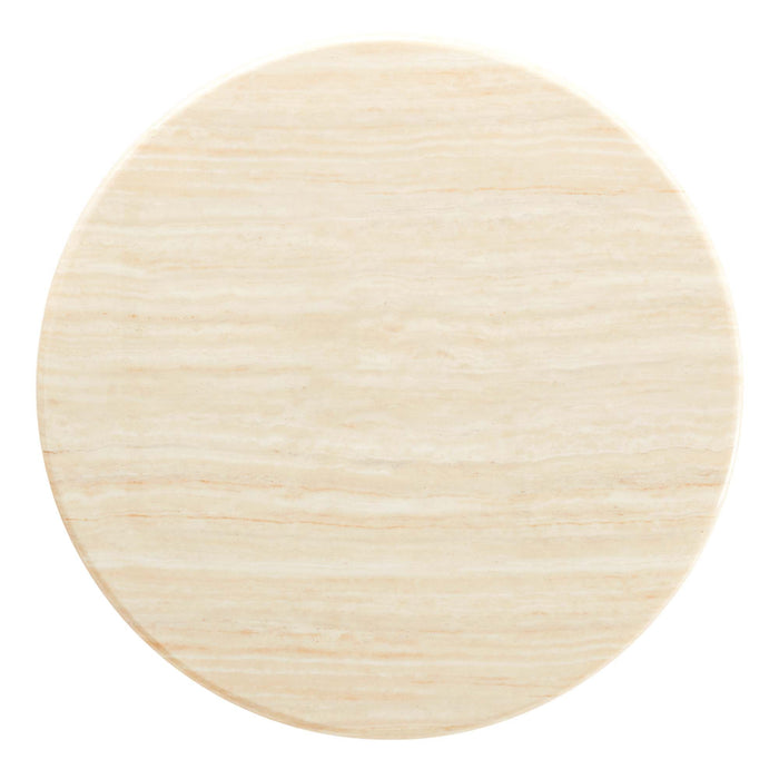Lippa 36� Round Artificial Travertine Coffee Table by Modway
