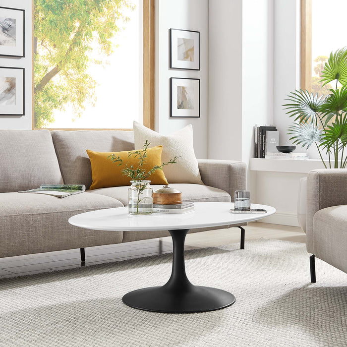 Lippa 42" Oval Wood Coffee Table by Modway