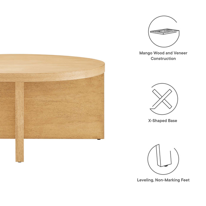 Silas Round Wood Coffee Table by Modway