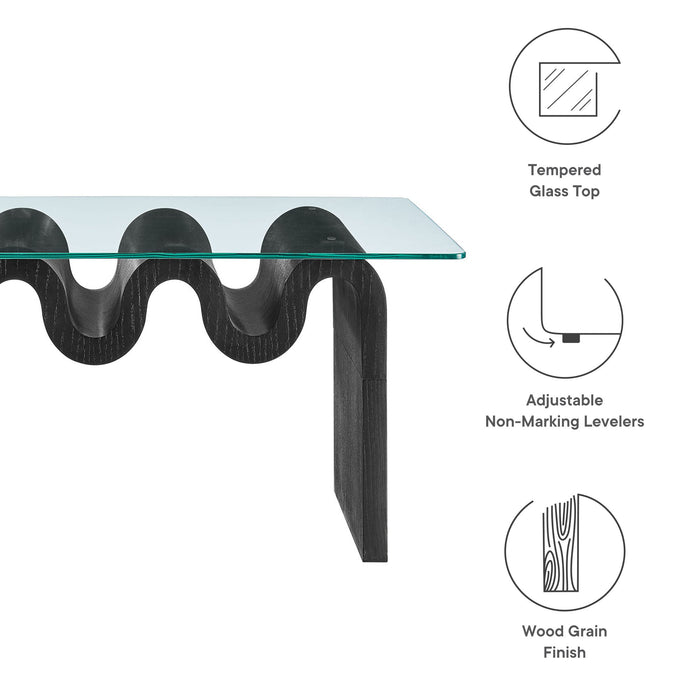 Ondine Glass Top Coffee Table by Modway