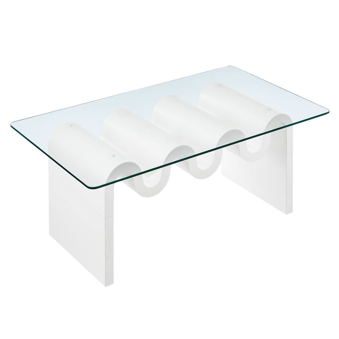 Ondine Glass Top Coffee Table by Modway