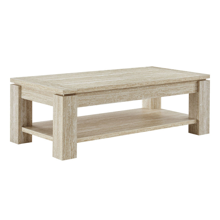 Hollis Travertine Coffee Table by Modway