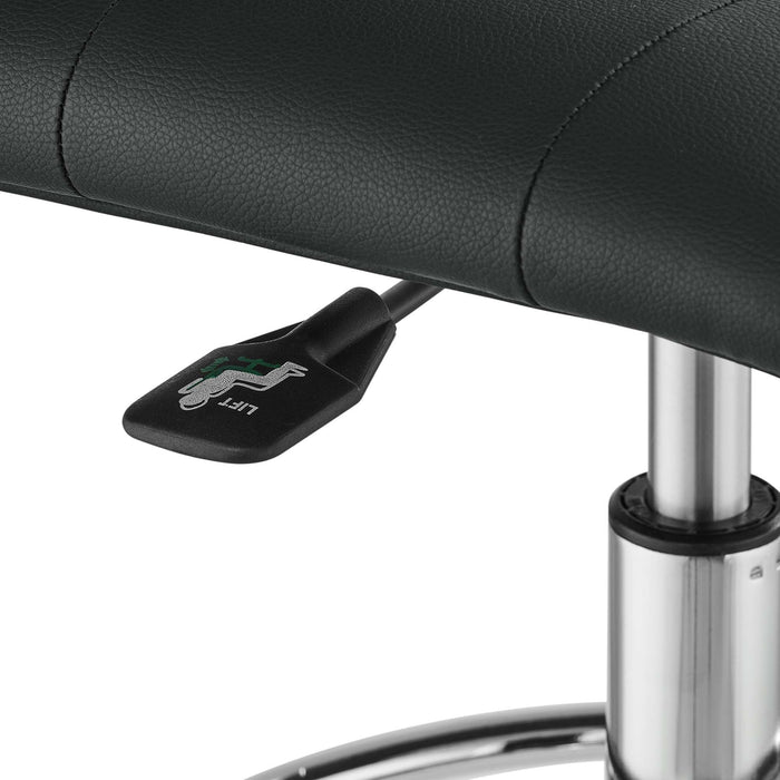 Prim Armless Vegan Leather Drafting Chair by Modway