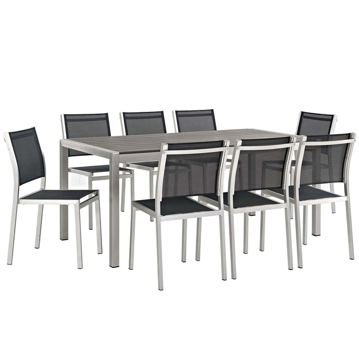Shore 9 Piece Outdoor Patio Aluminum Dining Set by Modway