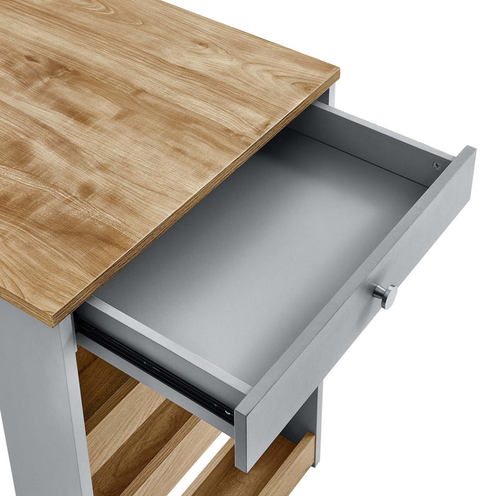 Galley 3-Piece Kitchen Island and Stool Set by Modway