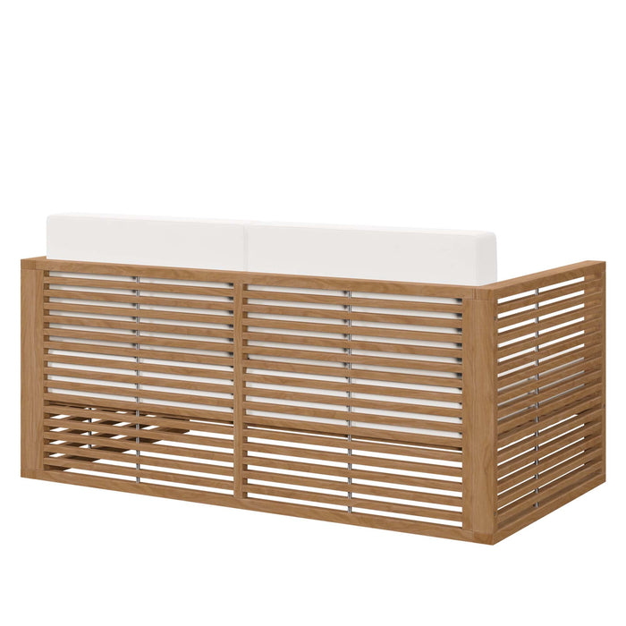 Carlsbad Teak Wood Outdoor Patio Loveseat by Modway