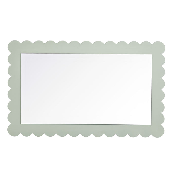 Emmeline Scalloped Rectangle Wall Mirror by Modway