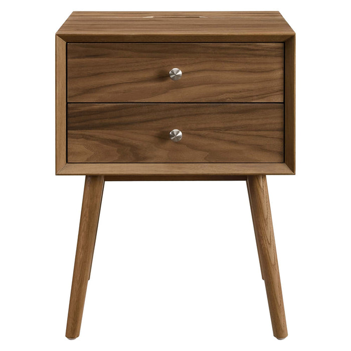Ember Wood Nightstand With USB Ports by Modway