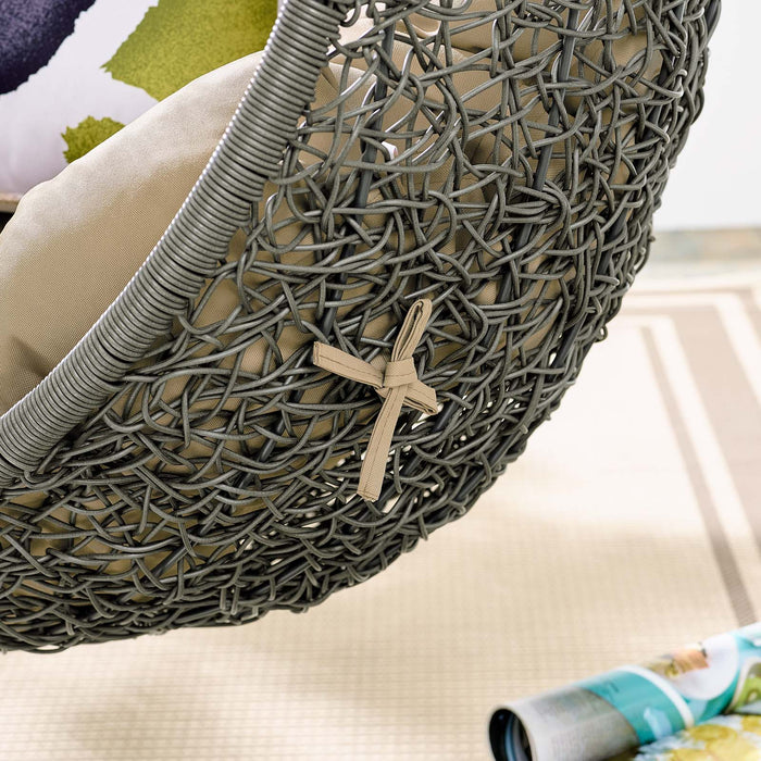 Hide Outdoor Patio Swing Chair With Stand by Modway