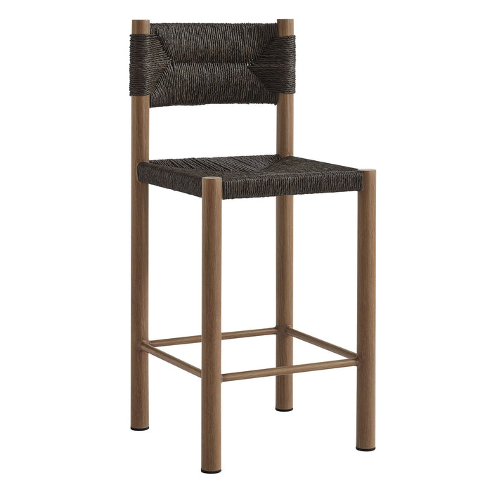 Parkland Outdoor Patio Rattan and Aluminum Counter Stools Set of 2 by Modway