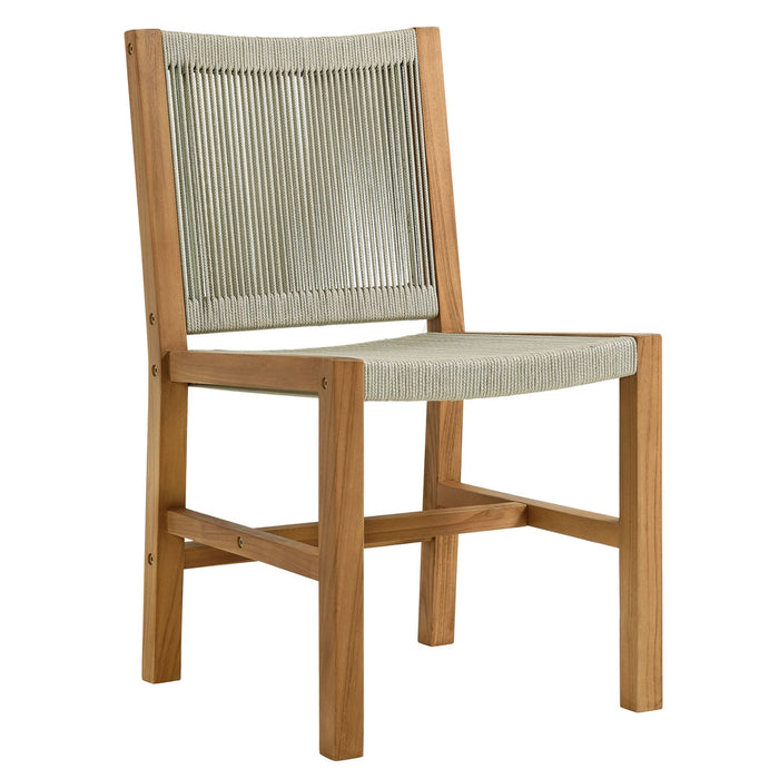 Vienna 7-Piece Outdoor Patio Teak and Rope Dining Set by Modway
