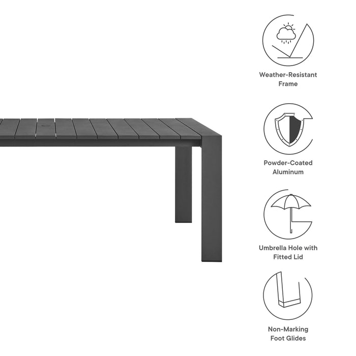 Tahoe Rectangular Outdoor Patio Aluminum Dining Table by Modway
