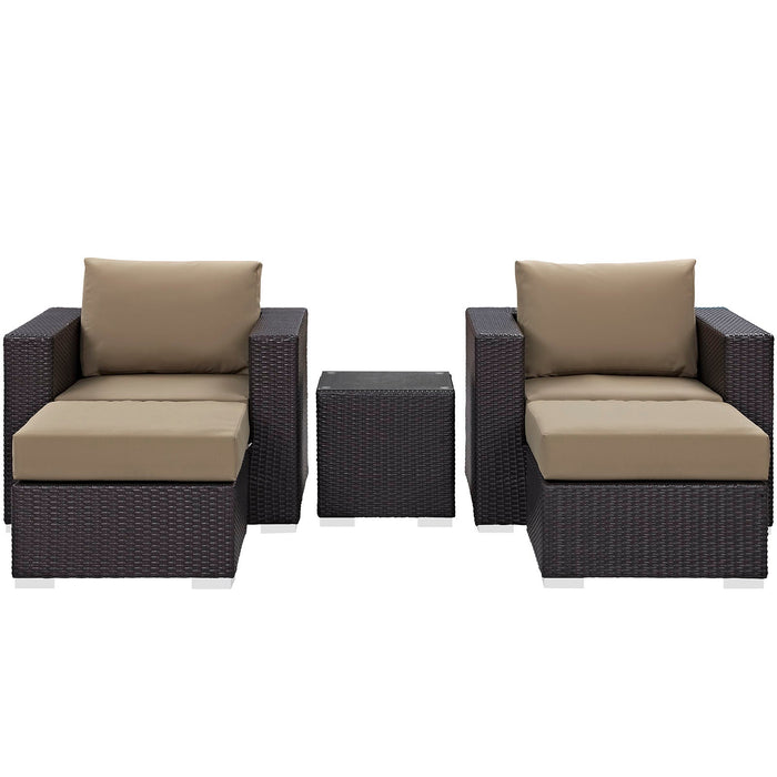 Convene 5 Piece Outdoor Patio Sectional Set by Modway