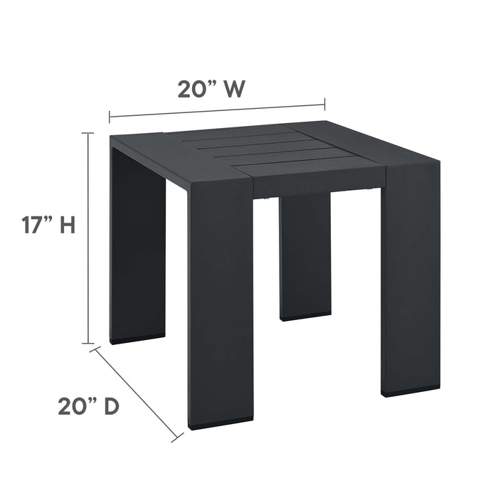 Tahoe Outdoor Patio Powder-Coated Aluminum End Table by Modway