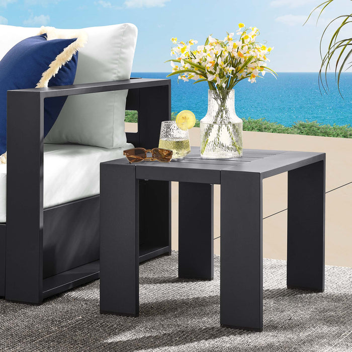 Tahoe Outdoor Patio Powder-Coated Aluminum End Table by Modway