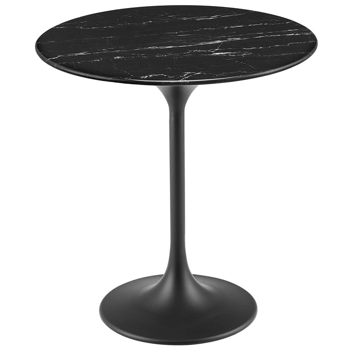 Lippa 20" Round Artificial Marble Side Table by Modway