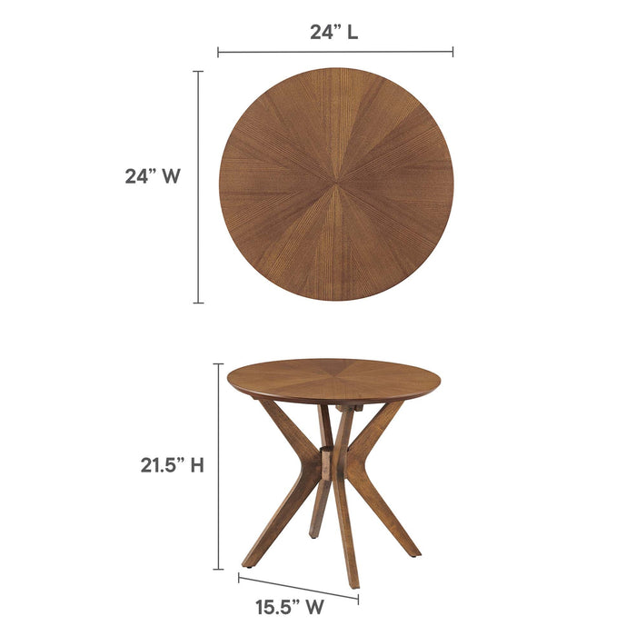 Crossroads 24� Round Wood Side Table by Modway