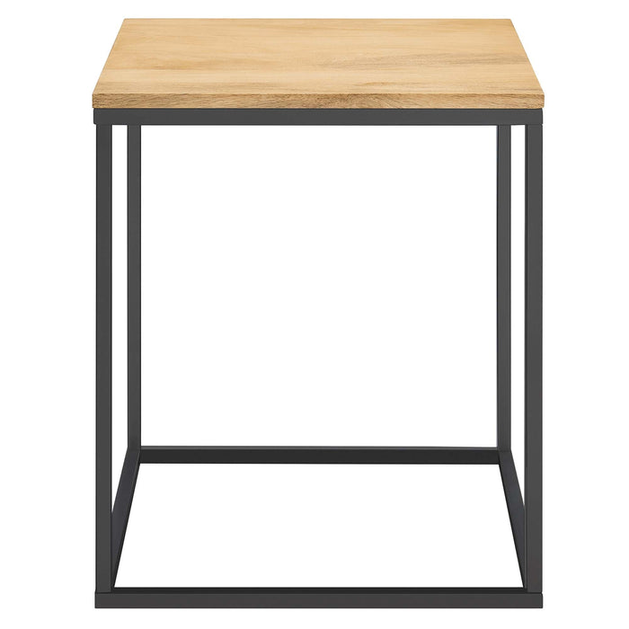 Zora Square Wood and Metal Side Table by Modway